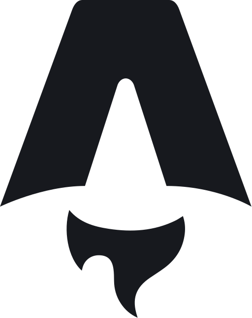 Logo Astro — framework hybrid SSR mà site này đang chạy